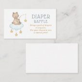 Waterverf Woodland Beer Luier Raffle Informatiekaartje (Voorkant / Achterkant)