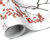 Waterverf Woodland Berries en Dieren Kerstmis Cadeaupapier (Rol Hoek)