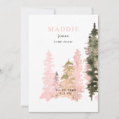 Waterverf Woodland Blush Vrijgezellenfeest Kaart (Voorkant)