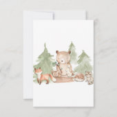 Waterverf Woodland Book Request Baby shower Kaart (Achterkant)