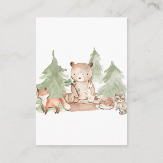 Waterverf Woodland Book Request Breng een boek mee Informatiekaartje (Achterkant)