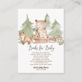 Waterverf Woodland Book Request Breng een boek mee Informatiekaartje