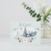 Waterverf Woodland Deer Aankondigingskaart (Staand voorkant)