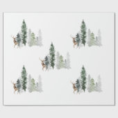 Waterverf Woodland Deer Cadeaupapier (Vlak)