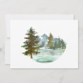 Waterverf Woodland Deer Greenery Baby shower Kaart (Achterkant)