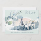 Waterverf Woodland Deer Kaart (Voorkant)