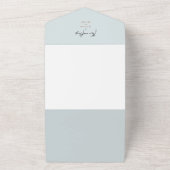 Waterverf Woodland Deer Monogram Wedding All In One Uitnodiging (Buitenkant)