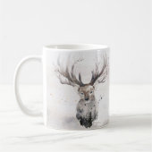 Waterverf Woodland Deer Winter Mok (Links)