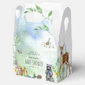 Waterverf Woodland Forest Animals Baby shower Bedankdoosjes (Geopend)