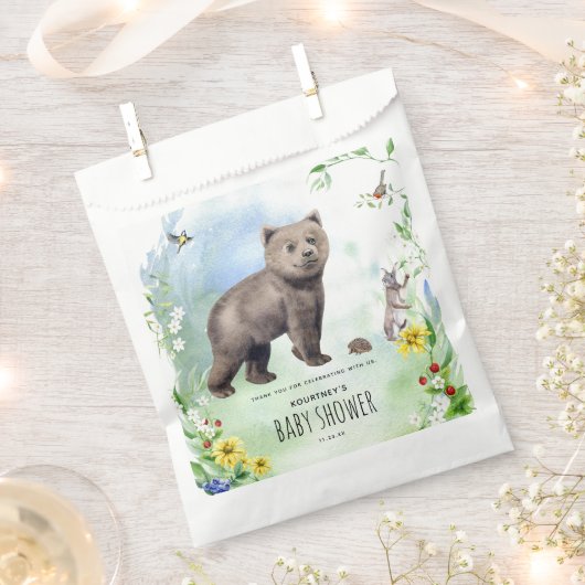 Waterverf Woodland Forest Animals Baby shower Bedankzakje (Geknipt)