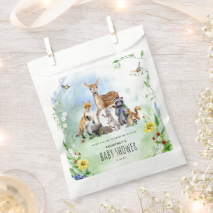 Waterverf Woodland Forest Animals Baby shower Bedankzakje