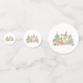 Waterverf Woodland Forest Animals Baby shower Confetti (Voorkanten)