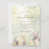 Waterverf Woodland Forest Animals Baby shower Kaart (Voorkant)