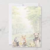 Waterverf Woodland Forest Animals Baby shower Kaart (Achterkant)
