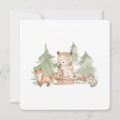 Waterverf Woodland Forest Animals Baby shower Kaart (Achterkant)