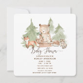 Waterverf Woodland Forest Animals Baby shower Kaart (Voorkant)