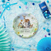 Waterverf Woodland Forest Animals Baby shower Papieren Bordje (Feest)
