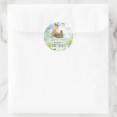 Waterverf Woodland Forest Animals Baby shower Ronde Sticker (Tas)
