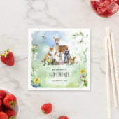 Waterverf Woodland Forest Animals Baby shower Servet (Insitu)