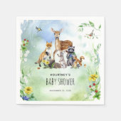 Waterverf Woodland Forest Animals Baby shower Servet (Voorkant)