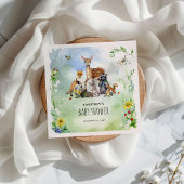 Waterverf Woodland Forest Animals Baby shower Servet