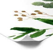 Waterverf Woodland Forest Animals Bow Greenery Poster (Hoek)