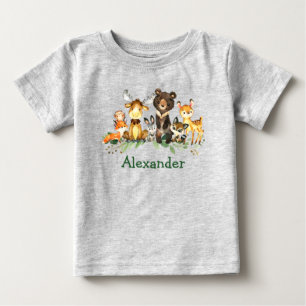 Waterverf Woodland Forest Animals Grey