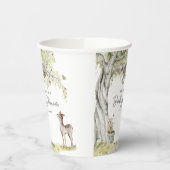 Waterverf Woodland Forest Baby shower Papieren Bekers (Links)