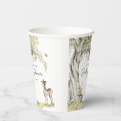 Waterverf Woodland Forest Baby shower Papieren Bekers (Rechts)
