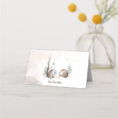 Waterverf Woodland Forest Baby shower Plaatskaartje (Voorkant)