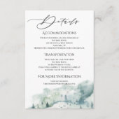 Waterverf Woodland Forest Details Accommodations Informatiekaartje (Voorkant)