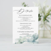 Waterverf Woodland Forest Details Accommodations Informatiekaartje (Staand voorkant)