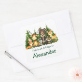 Waterverf Woodland Forest Dieren Bookplate Label (Envelop)