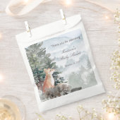 Waterverf Woodland Forest Fox Baby shower Bedankzakje (Geknipt)