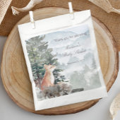 Waterverf Woodland Forest Fox Baby shower Bedankzakje