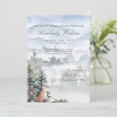 Waterverf Woodland Forest Fox Baby shower Kaart (Staand voorkant)