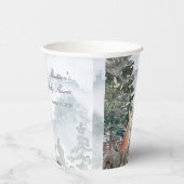 Waterverf Woodland Forest Fox Baby shower Papieren Bekers (Rechts)