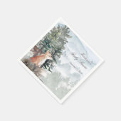 Waterverf Woodland Forest Fox Baby shower Servet (Hoek)