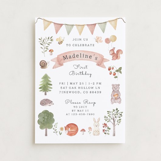 Waterverf Woodland | Forest Friends Kaart