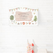 Waterverf Woodland | Forest Friends Party Spandoek (Insitu)