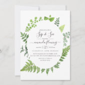 Waterverf Woodland Forest Greenery Sip en See Kaart (Voorkant)