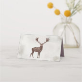 Waterverf Woodland Forest Herten tafelkaarten Plaatskaartje (Achterkant)