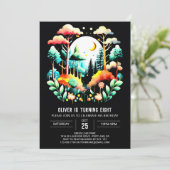 Waterverf Woodland Forest Kinderen Verjaardag Kaart (Staand voorkant)