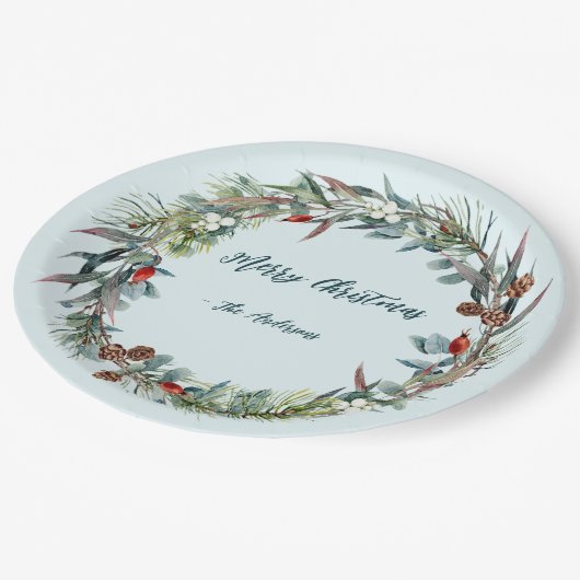 Waterverf Woodland Forest krans papier Bord (Gekanteld)