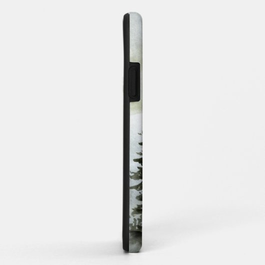 Waterverf Woodland Forest met Monogram Case-Mate iPhone Case (Achterkant/rechts)