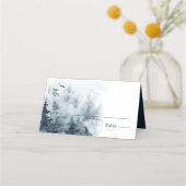 Waterverf Woodland Forest Owl Wedding Plaatskaartje (Voorkant)