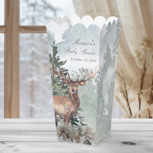 Waterverf Woodland Forest Stag Baby shower Bedankdoosjes