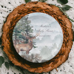 Waterverf Woodland Forest Stag Baby shower Papieren Bordje<br><div class="desc">Personaliseer charmante borden voor gasten op uw baby shower met Waterverf Woodland Forest Stag Baby shower Paper Borden. Papieren borden zijn voorzien van een waterverf hert met gewei in een bosrijke omgeving vol met bergen en pijnbomen met een witte overlay. Ideaal voor baby showers met een bosrijk wildlife thema. Extra...</div>