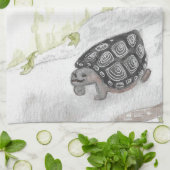Waterverf Woodland Forest Turtle Theedoek (Gevouwen)