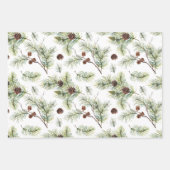 Waterverf Woodland Forest Vakantie Inpakpapier Vel (Voorkant 3)